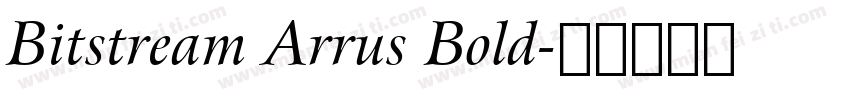 Bitstream Arrus Bold字体转换